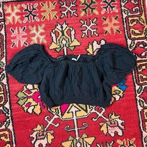 Kimchi Blue Black Off-Shoulder Blouse